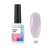 Камуфлирующая база Potal Milk №3 “Перламутровый” со светоотражающей поталью, TNL Professional, 10 мл